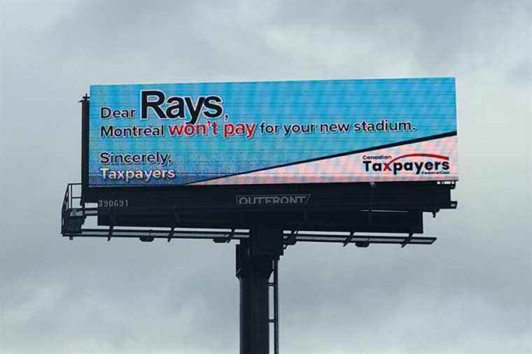 Baseball returns to Montreal |  The Federation of Taxpayers is displayed at the domicile of the Rays