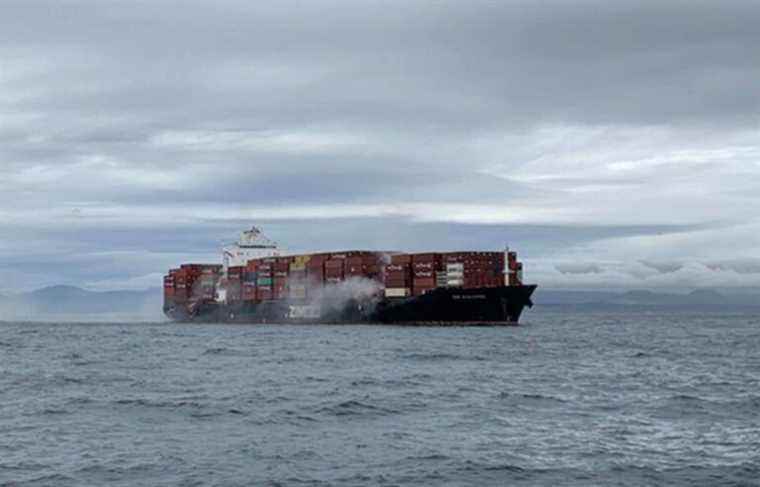 Hazardous materials fire aboard ship off Victoria