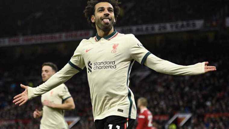 Mohamed Salah hovers three times over Old Trafford