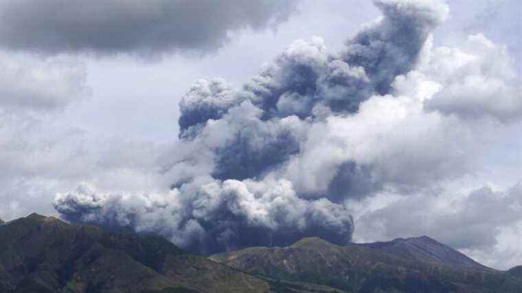 Mount Aso, one of the country’s most active volcanoes, erupts