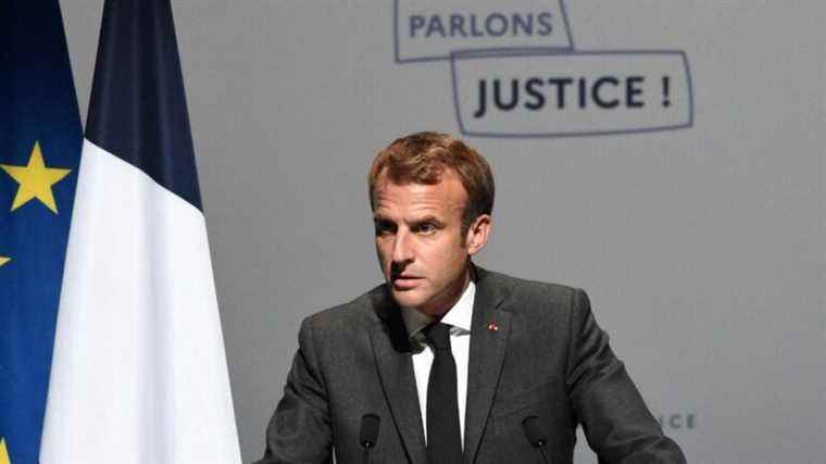 “These states general of justice must provoke a debate in all of society”, announces Emmanuel Macron in his opening speech