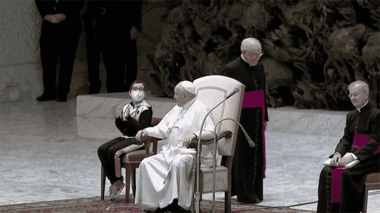 an unexpected meeting between a disabled child and Pope Francis