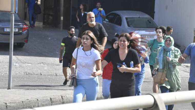 gunfire in a demonstration in Beirut leaves six dead and thirty wounded