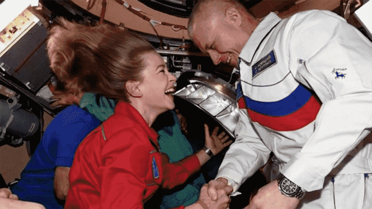 return to Earth for the Russian team of the first film in space