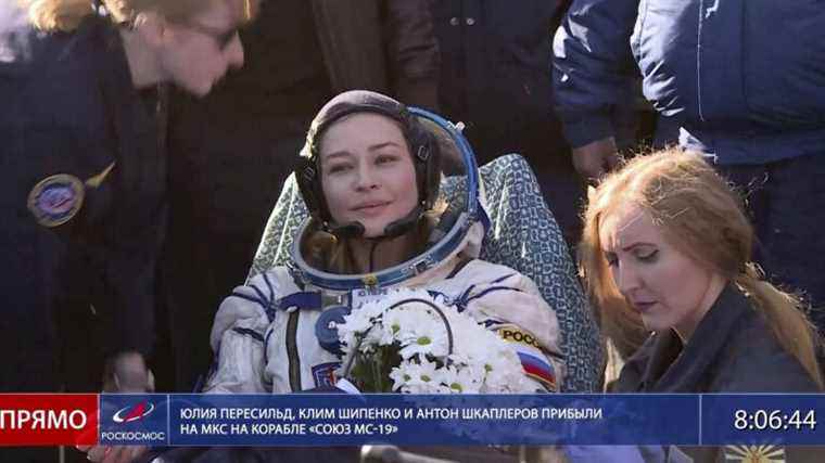 the Russian team that shot the first film in orbit is back on Earth