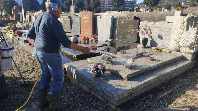 the cemetery is getting ready for All Saints’ Day