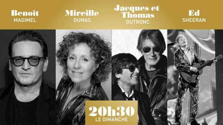 “8:30 p.m. on Sunday” with Benoît Magimel, Mireille Dumas, Jacques and Thomas Dutronc, Ed Sheeran – France 2 – November 21, 2021