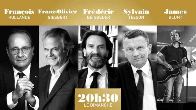 “8:30 p.m. on Sunday” with François Hollande, Franz-Olivier Giesbert, Frédéric Beigbeder, Sylvain Tesson and James Blunt – France 2 – November 28, 2021