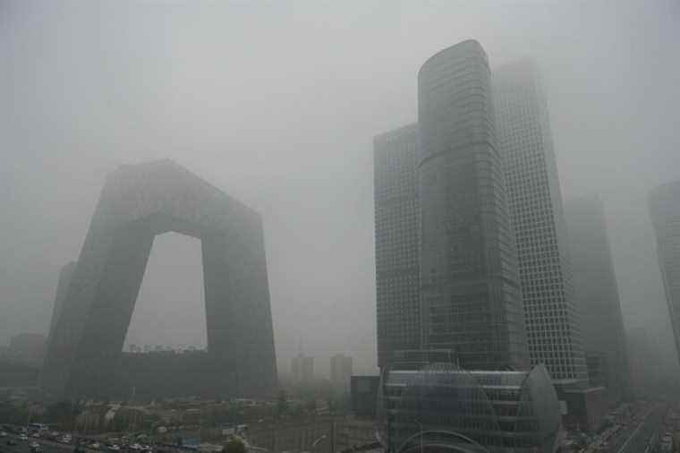 A cloud of pollution hangs over Beijing