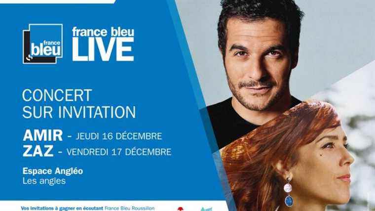 Amir and Zaz for 2 France Bleu Live evenings in Les Angles on December 16 and 17!