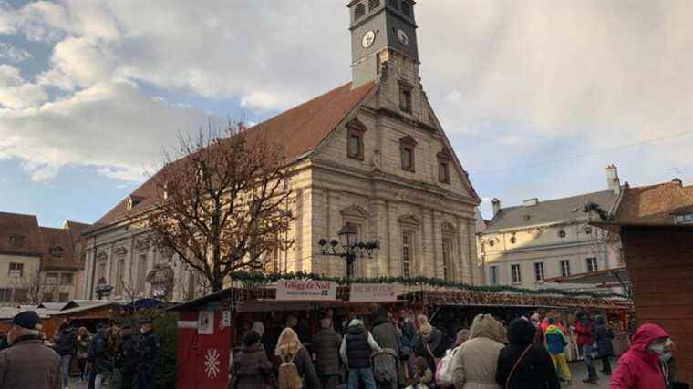 Beginning of the illuminations in Montbéliard for the Christmas Market