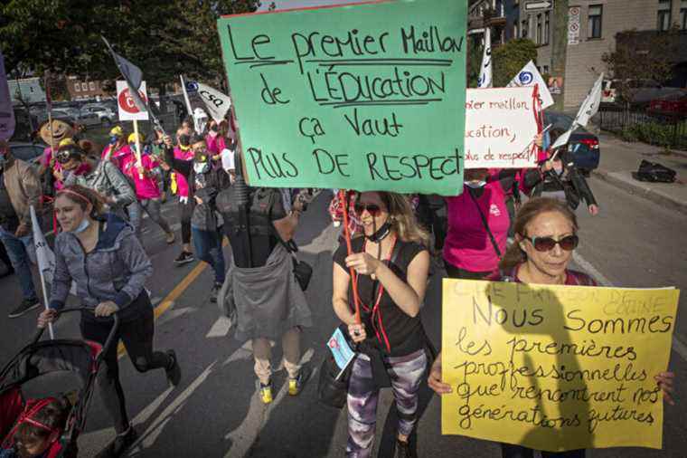 Strike in childcare centers |  Quebec and the unions defend their positions