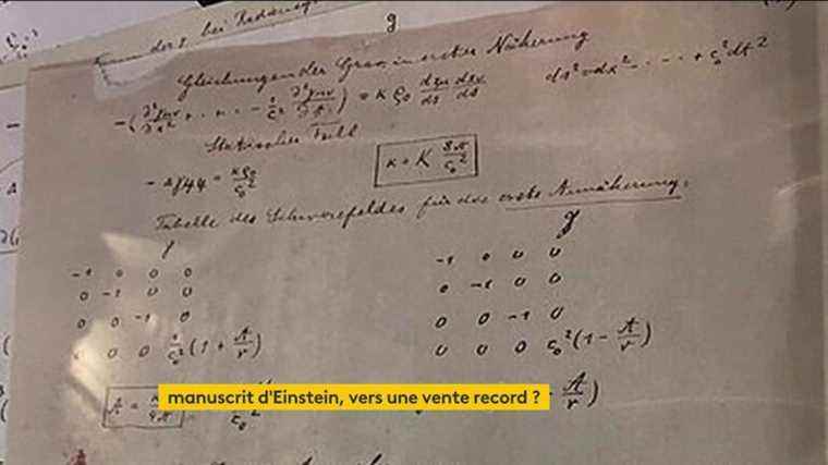 Einstein auction manuscript could break records