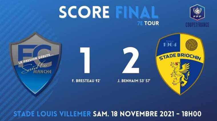 FC Saint-Lô, the last club in the running, eliminated from the Coupe de France by Saint-Brieuc (2