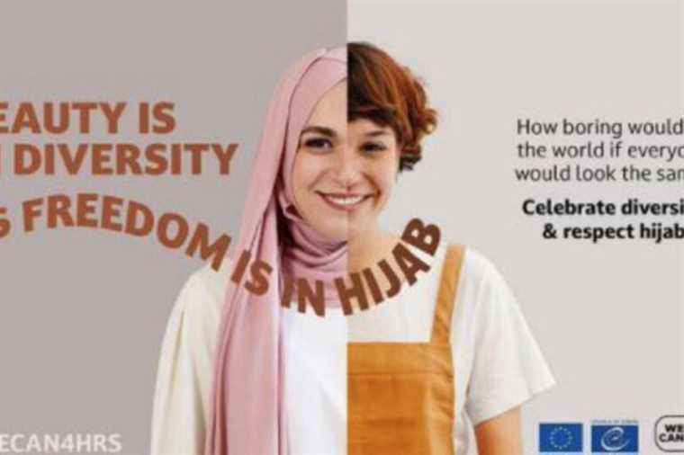 Funded by the Council of Europe |  France denounces campaign celebrating “freedom in the hijab”