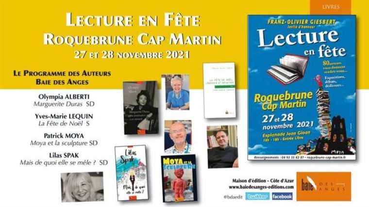 “Lecture en Fête” in Roquebrune Cap Martin on November 27 and 28 with France Bleu Azur