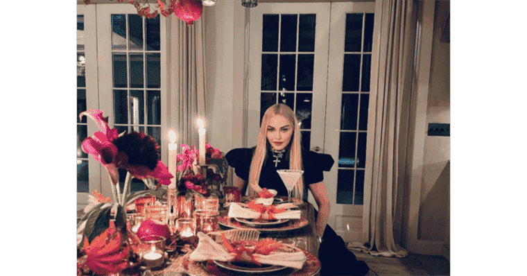 Madonna with Almost All of Her Kids: Thanksgiving Family Feast and Party