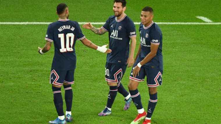 Neymar, Messi and Mbappé at the time of the first assessment