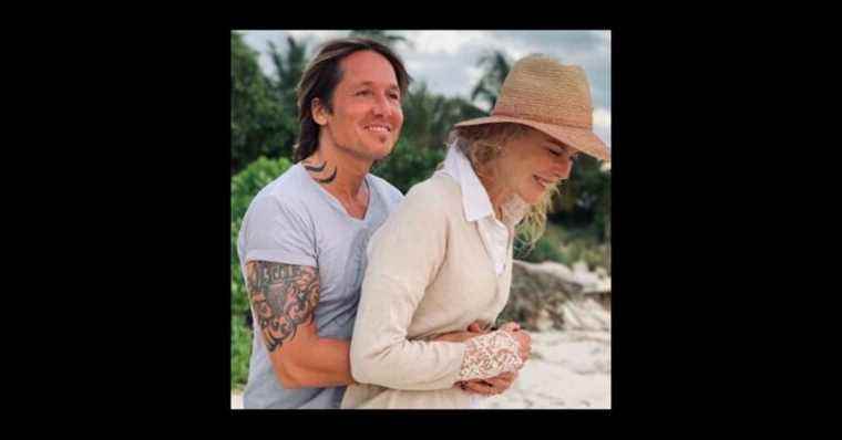 Nicole Kidman in love and natural with her husband Keith Urban, tender moment at the beach