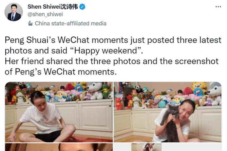 Photos of Peng Shuai appear on the internet