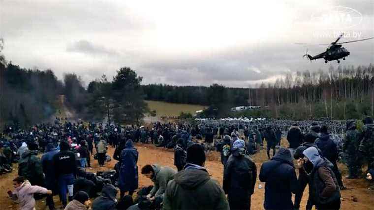 clashes between migrants and Polish law enforcement