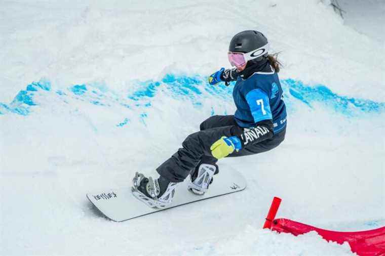 Snow Parasurf |  Sandrine Hamel comes back from behind and finishes third