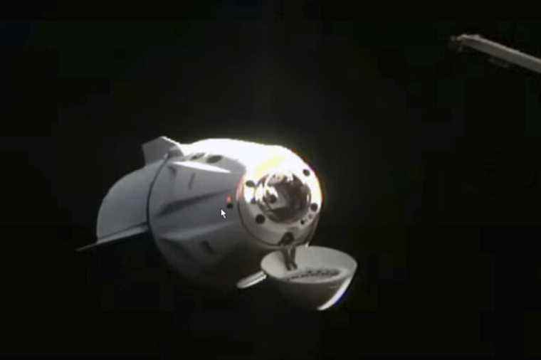 SpaceX capsule docked with international space station