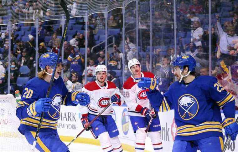 The Canadian falls 4-1 to the Sabers in Buffalo