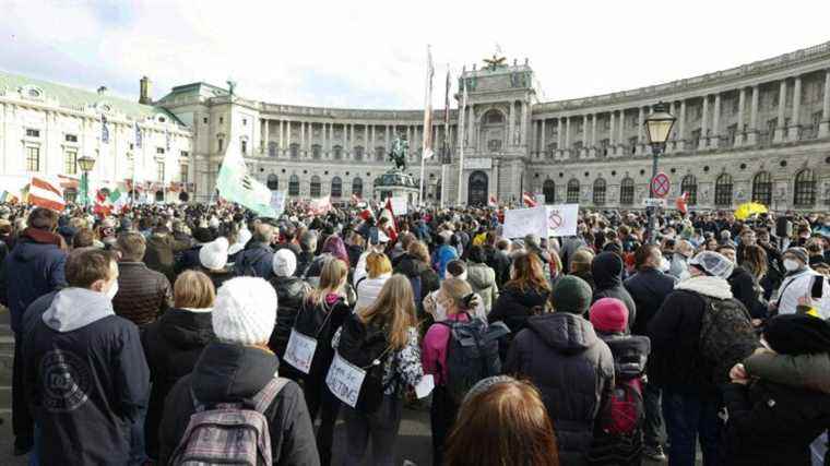 Thousands of people demonstrate in Vienna against compulsory vaccination and re-containment