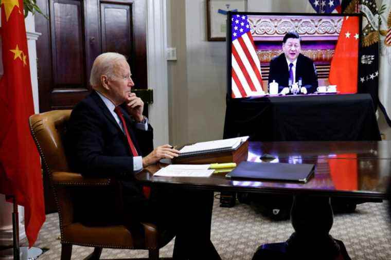 Virtual summit |  The virtual summit between Biden and Xi in progress