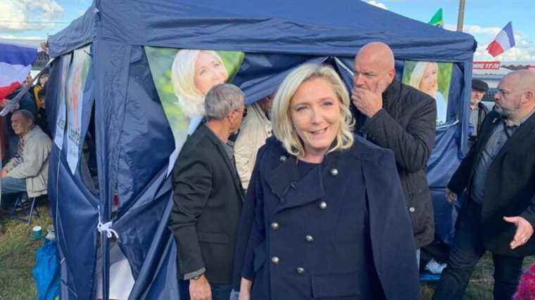 Visiting Ste Catherine in Vesoul, Marine Le Pen makes Haute Saône a symbol of her countryside