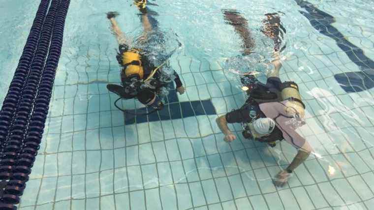 diving beyond the handicap in the swimming pools of Tours