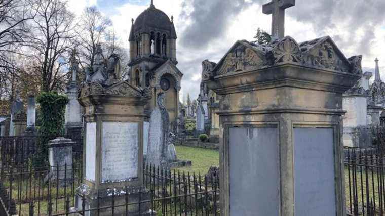 immersed in the history of the graves of the cemetery of the East, in Metz