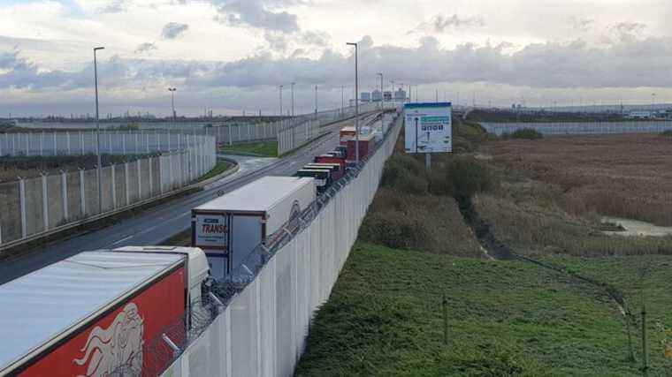 in Calais, French fishermen demonstrated for access to British waters