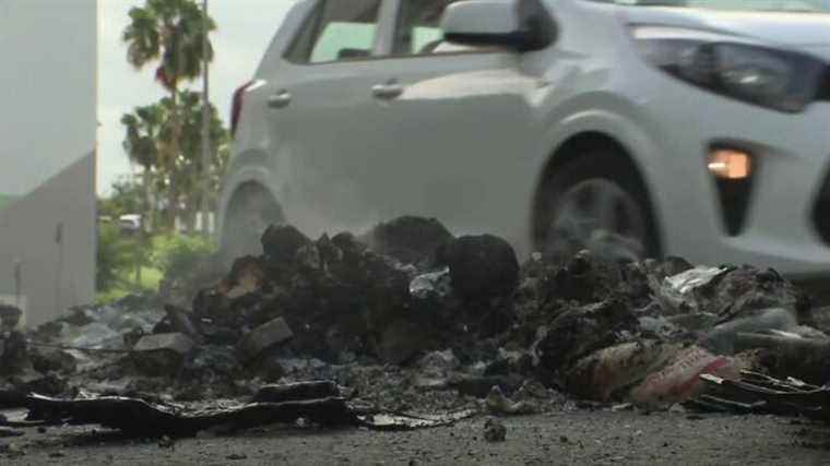 scenes of violence in Fort-de-France