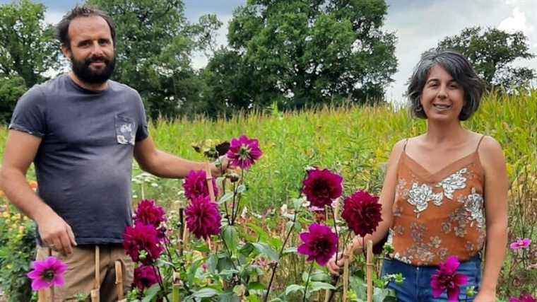 she launches into the production and sale of flowers in Bourgneuf-la-Forêt