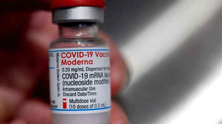 the use of Moderna doses not recommended for children under 30 because of an increased risk of myocarditis