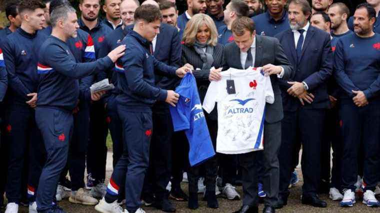 the week of preparation for the XV of France marked by the visit of Emmanuel Macron