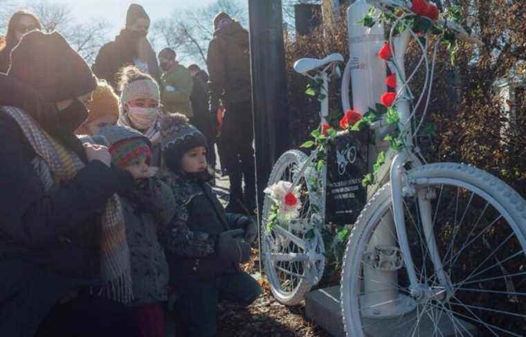 A sixteenth ghost bike in Montreal