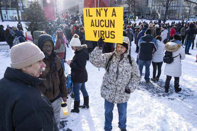 Anti-vaccination demonstration in Montreal |  Press