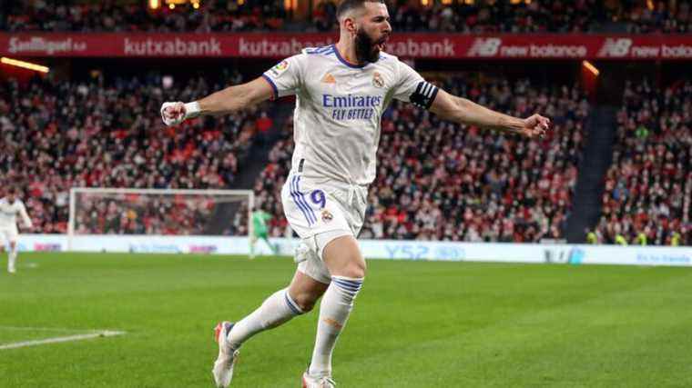 Author of a double, Karim Benzema wears Real Madrid in Bilbao