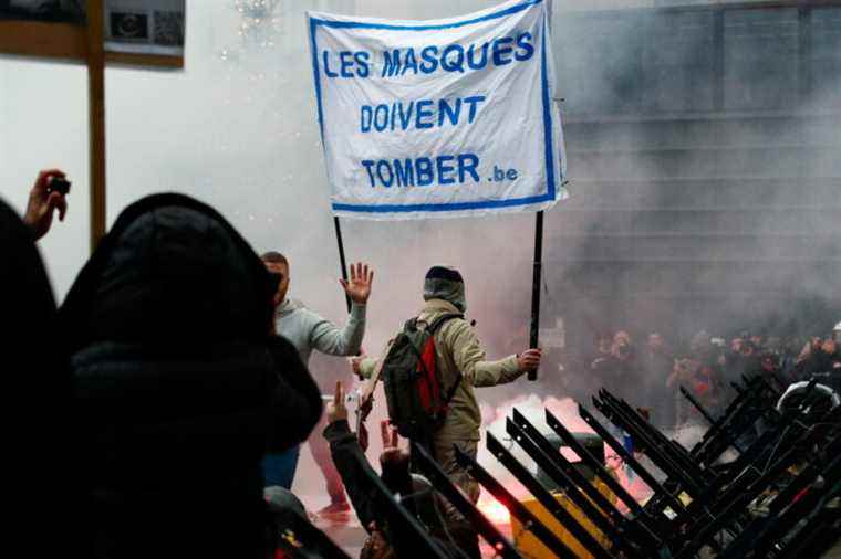 Brussels |  Clashes during a demonstration against anti-COVID-19 measures