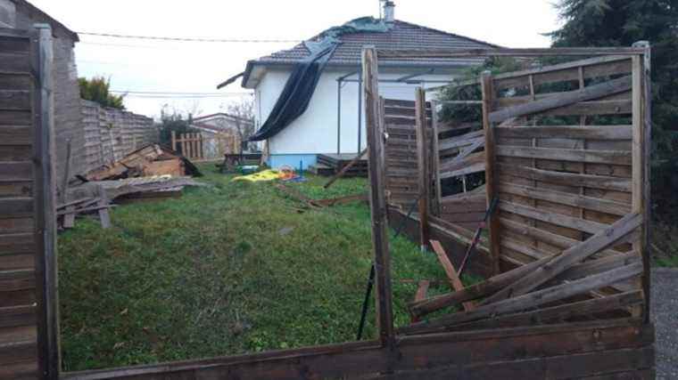 Damage in Rosières-aux-Salines after strong gusts of wind