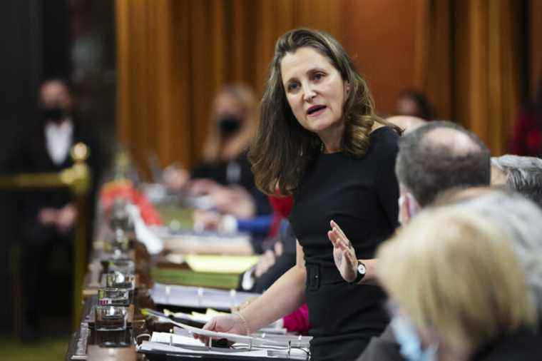 Freeland to present an economic update on December 14