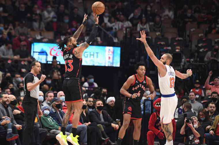 Gain of the Raptors 90-87 against the Knicks