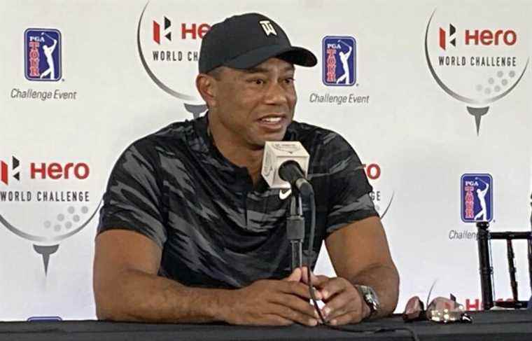 Golf: back in front of the media, Tiger Woods refuses to talk about his accident