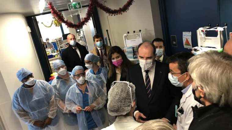 Prime Minister Jean Castex visited the new vaccination center and the hospital in Le Mans