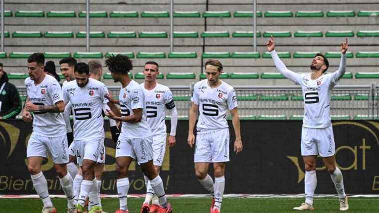 Stade Rennais second in Ligue 1 after a festival in Saint-Etienne (0-5)