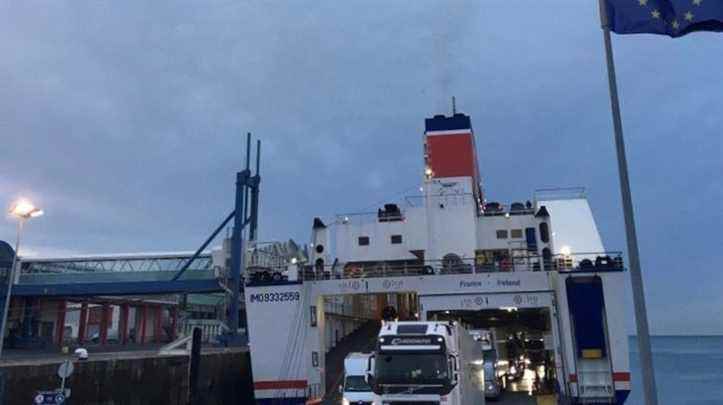 The 100,000th trailer of the year between Cherbourg and Ireland, symbol of a post-Brexit rebound