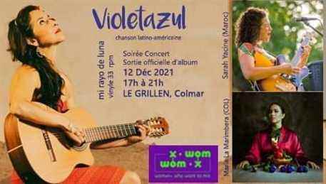 VIOLETAZUL, official release of the album “mi rayo de luna” with a Triple concert in Colmar on December 12